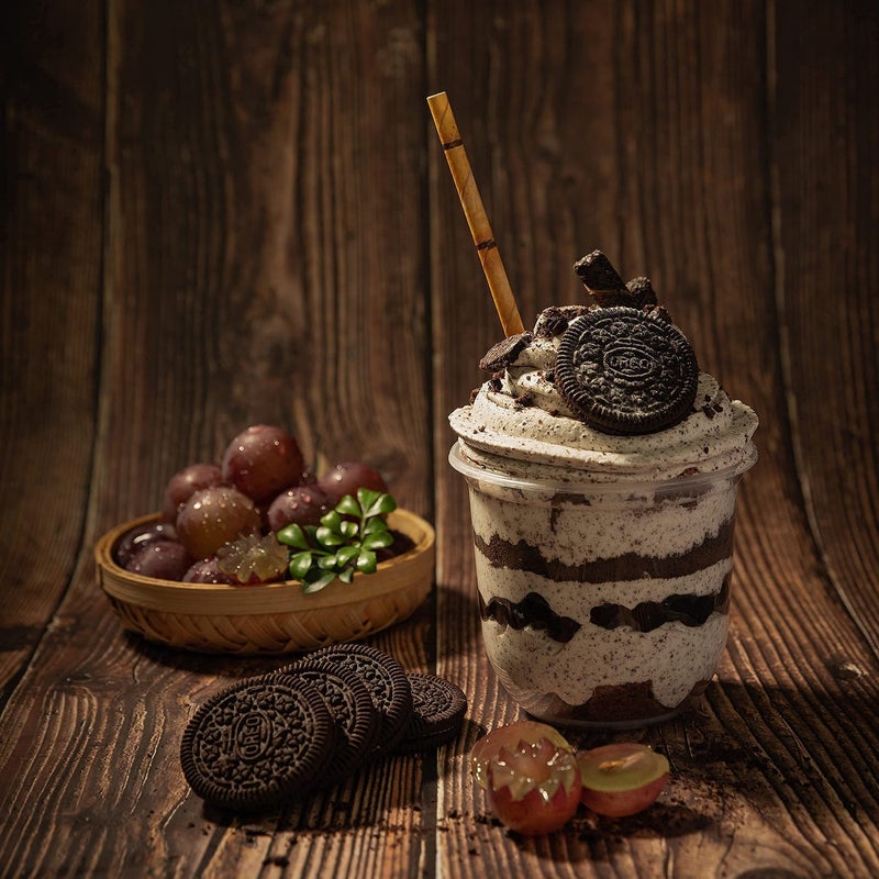 YEHAM 100 Pc 2 Colors Biodegradable Bamboo Print Paper Drinking Straws for Juices Shakes Birthday Wedding Party Supplies - Image 4